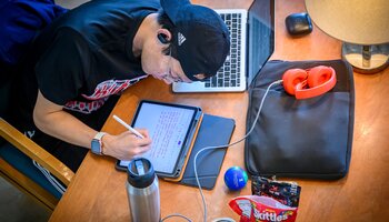 students studying